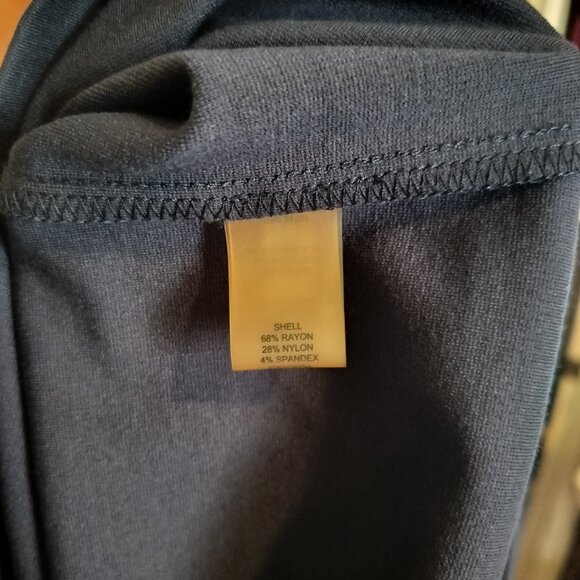 Quite luxury minimalist jersey dress by Vince Camuto, navy blue, midi cocktail - Picture 5 of 5